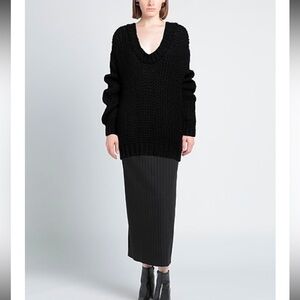 NWT RED Valentino Black Knit Sweater dress size S new